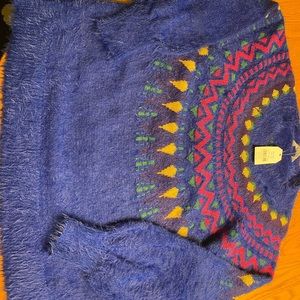Beautiful Blue sweater with a bright design. Size 16/18